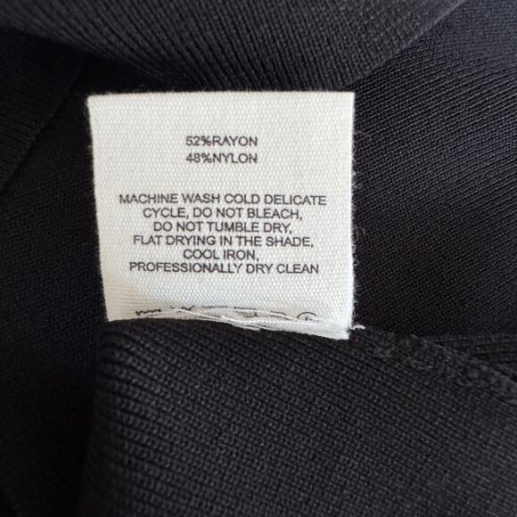 Rumored Parisian Midi Dress Ribbed Square Neck Stretchy Minimalist Small Black - Picture 13 of 16